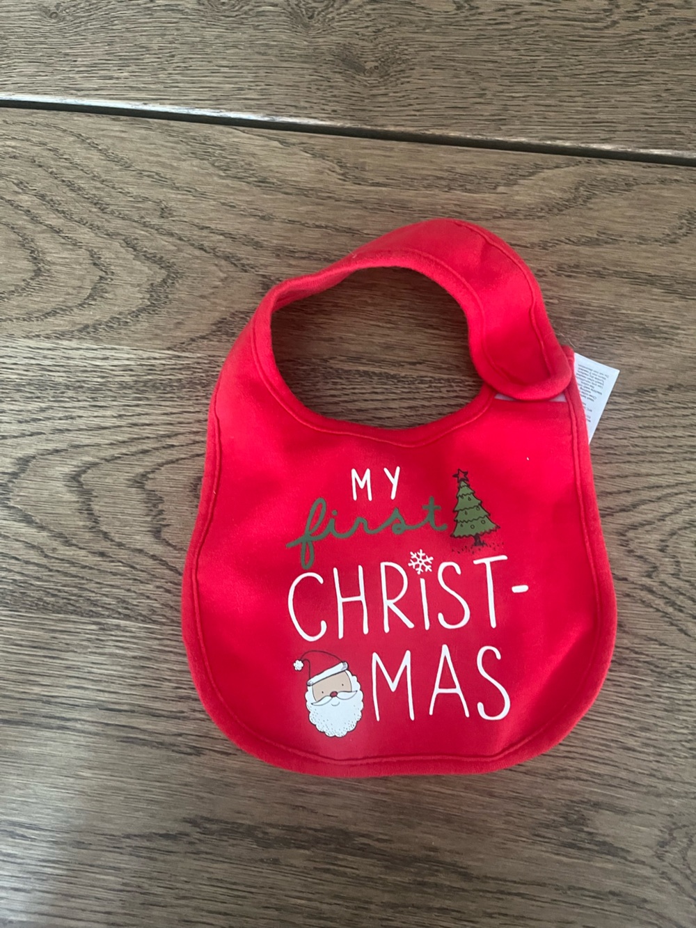 Carter's Red 'My First Christmas' Holiday Baby Bib